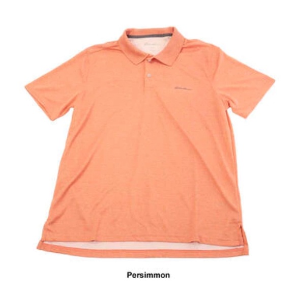 Eddie Bauer Men’s Poly Tech Polo Shirt Persimmon XL - Picture 1 of 6